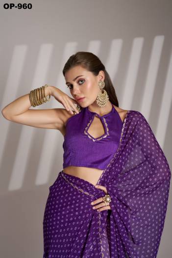 LAXMINAM OP-960 DESIGNER GEORGETTE SAREE WHOLESALER IN INDIA